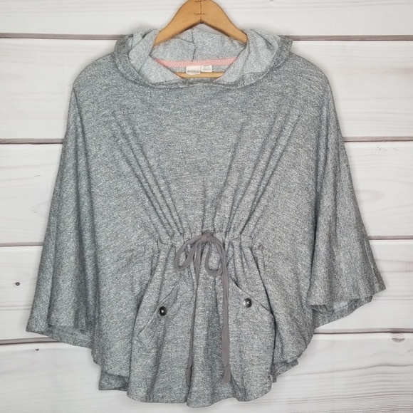 Roxy Sweaters - Roxy Terry Fleece Hooded Poncho Size M